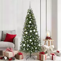 Dirbtinė Kalėdų eglutė su 300 LED Žalia 180 cm PE ir PVC