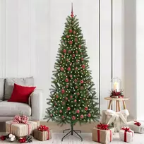 Dirbtinė Kalėdų eglutė su 300 LED Žalia 210 cm PE ir PVC