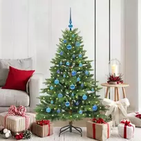 Dirbtinė Kalėdų eglutė su 150 LED Žalia 150 cm PE ir PVC