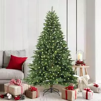 Dirbtinė Kalėdų eglutė su 300 LED Žalia 180 cm PE ir PVC