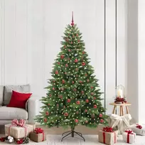 Dirbtinė Kalėdų eglutė su 300 LED Žalia 210 cm PE ir PVC