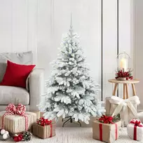 Dirbtinė Kalėdų eglutė su 150 LED Balta 120 cm PE ir PVC