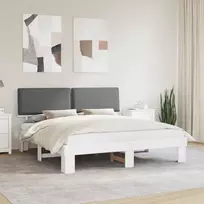 Lovo rėmas su apmuštu galvūgaliu Šviesiai pilka 180 x 200 cm