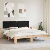 Lovo rėmas su apmuštu galvūgaliu Juoda 180 x 200 cm