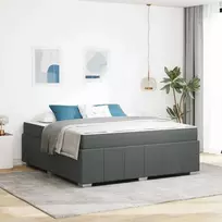 Lovos rėmas su čiužiniu Tamsiai pilka 180 x 200 cm audinys
