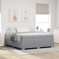 Lovos rėmas su čiužiniu Šviesiai pilka 180 x 200 cm audinys