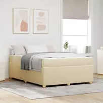 Lovos rėmas su čiužiniu Kreminė 140 x 200 cm audinys
