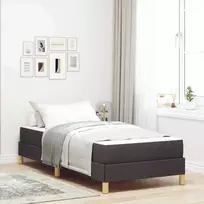 Kiemas lova su čiužiniu Tamsiai rudas 80 x 200 cm audinys