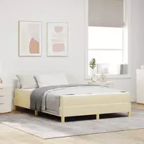 Kiemas lova su čiužiniu Kreminė 140 x 190 cm audinys