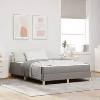 Kiemas lova su čiužiniu Taupe 140 x 190 cm audinys