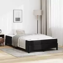 Lovos rėmas su čiužiniu Juoda 120 x 190 cm audinys