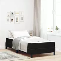 Kiemas lova su čiužiniu Juoda 80 x 200 cm audinys