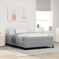 Kiemas lova su čiužiniu Šviesiai pilka 140 x 190 cm audinys