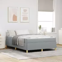 Lovos rėmas su čiužiniu Šviesiai pilka 160 x 200 cm audinys
