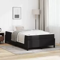 Lovos rėmas su čiužiniu Juoda 120 x 190 cm audinys