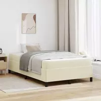 Lovos rėmas su čiužiniu Kreminė 120 x 200 cm audinys