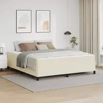 Lovos rėmas su čiužiniu Kreminė 180 x 200 cm audinys