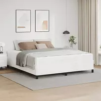 Lovos rėmas su čiužiniu Balta 180 x 200 cm audinys