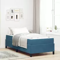 Lovos rėmas su čiužiniu Tamsiai mėlyna 80 x 200 cm audinys