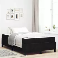 Lovos rėmas su čiužiniu Juoda 120 x 200 cm audinys