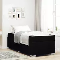 Lovos rėmas su čiužiniu Juoda 80 x 200 cm audinys