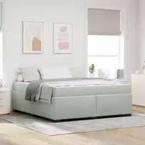 Lovos rėmas su čiužiniu Šviesiai pilka 180 x 200 cm audinys