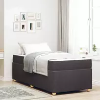 Lovos rėmas su čiužiniu Tamsiai rudas 90 x 200 cm audinys