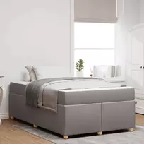 Lovos rėmas su čiužiniu Taupe 120 x 190 cm audinys