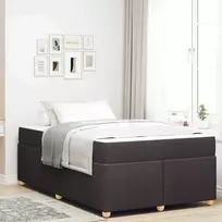 Lovos rėmas su čiužiniu Tamsiai rudas 120 x 190 cm audinys