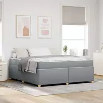 Lovos rėmas su čiužiniu Šviesiai pilka 180 x 200 cm audinys