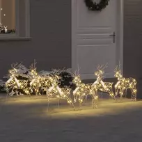 LED elniai su 180 LED 6 pcs Auksinė PET