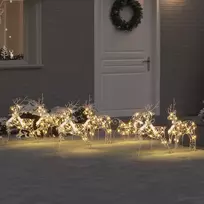 LED elniai su 40 LED 7 pcs Auksinė PET