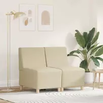 Modulinis sofa vienetas be rankų 2 pcs Kreminė 55 x 74 x 82 cm