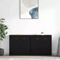Šoninės lentynos 2 pcs Juodas ąžuolas 70 x 35,5 x 67,5 cm