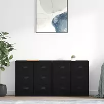 Šoninės lentynos 2 pcs Juodas ąžuolas 70 x 35,5 x 67,5 cm