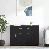 Šoninės lentynos Corona 2 pcs Juodas ąžuolas 59 x 39 x 80 cm