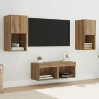 TV sieniniai spintelės 4 pcs Amatininkų ąžuolas