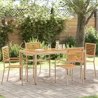 Sodo krėslai, kurie vienas ant kito sukraunami 4 pcs