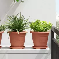 Augalų vazonai 24 pcs Raudona plyta Ø 22 x 18 cm Plastmasė