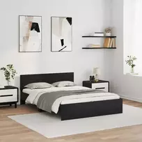 Lovos rėmas Juodas ąžuolas 150 x 200 cm Apdirbta mediena