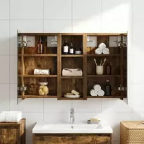 Vonios spintos komplektas su lentyna 3 pcs 80 x 10,5 x 50 cm