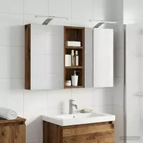 Vonios spintos komplektas su lentyna 3 pcs 80 x 10,5 x 50 cm