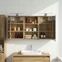 Vonios spintos komplektas su lentyna 3 pcs 90 x 10,5 x 50 cm