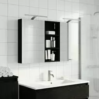 Vonios spintos komplektas su lentyna 3 pcs 110 x 10,5 x 60,5 cm