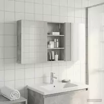 Vonios spintos komplektas su lentyna 3 pcs 140 x 14,5 x 70 cm