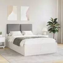 Lovo rėmas su apmuštu galvūgaliu Šviesiai pilka 120 x 200 cm