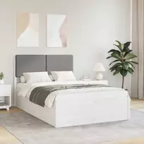 Lovo rėmas su apmuštu galvūgaliu Šviesiai pilka 120 x 200 cm