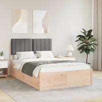 Lovo rėmas su apmuštu galvūgaliu Tamsiai pilka 120 x 200 cm