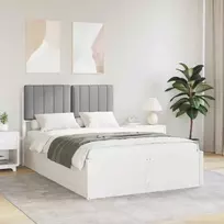 Lovo rėmas su apmuštu galvūgaliu Šviesiai pilka 120 x 200 cm