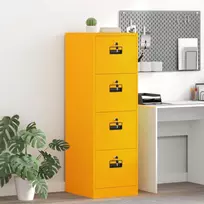 Bylų spinta su stalčių 2 pcs Garučių geltona 44 x 50 x 139 cm